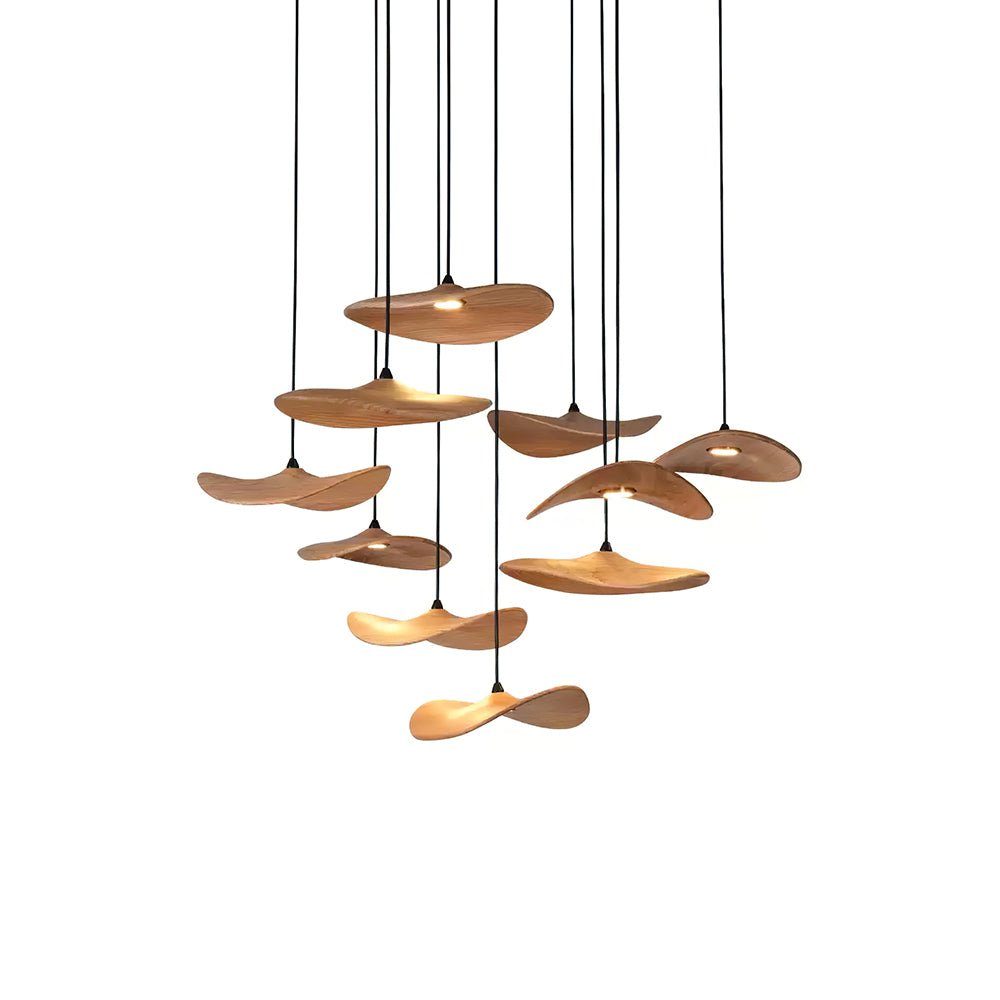 Abbott Chandelier Bois Feuille Vide Minimaliste - Neutralighting
