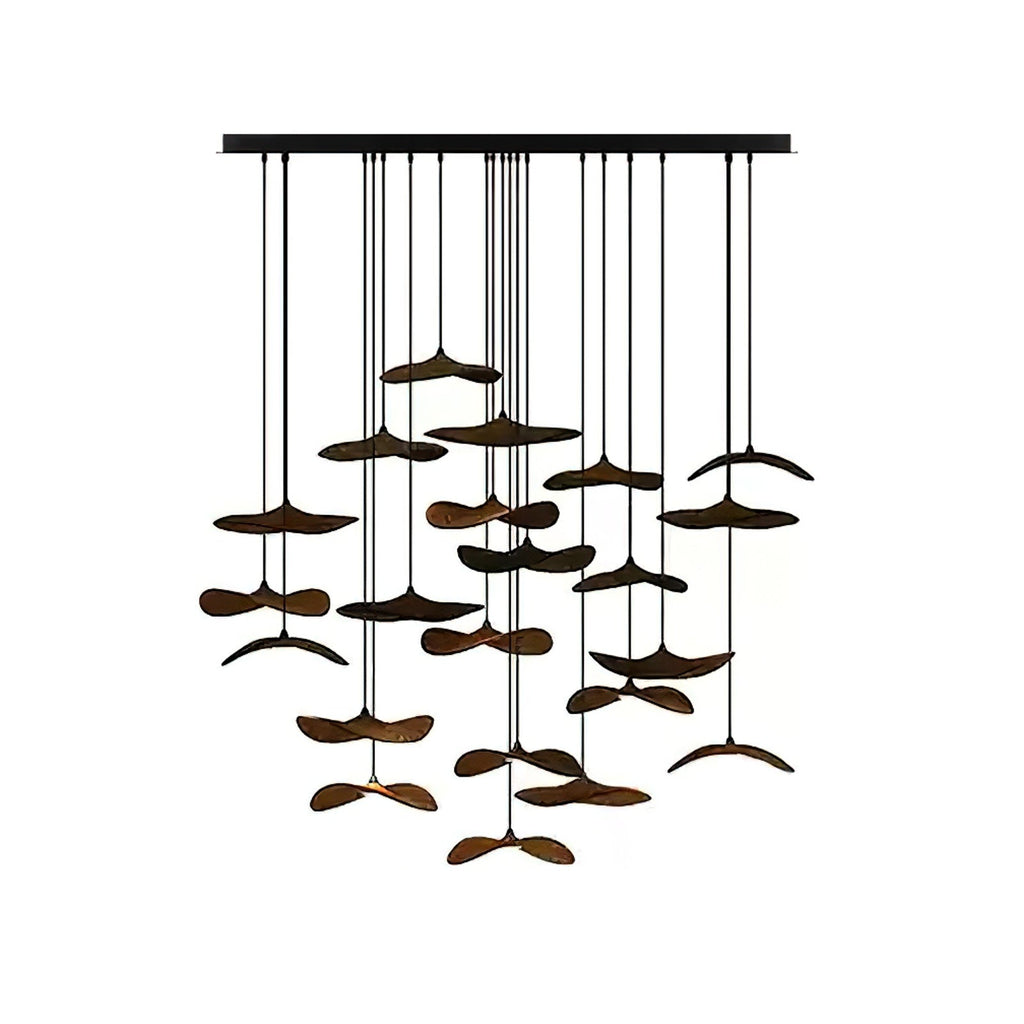 Abbott Chandelier Bois Feuille Vide Minimaliste - Neutralighting