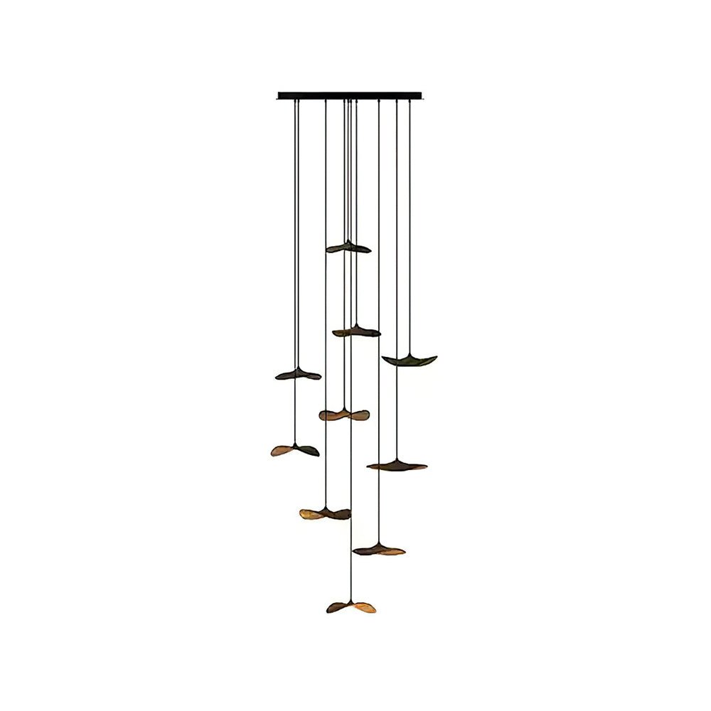 Abbott Chandelier Bois Feuille Vide Minimaliste - Neutralighting