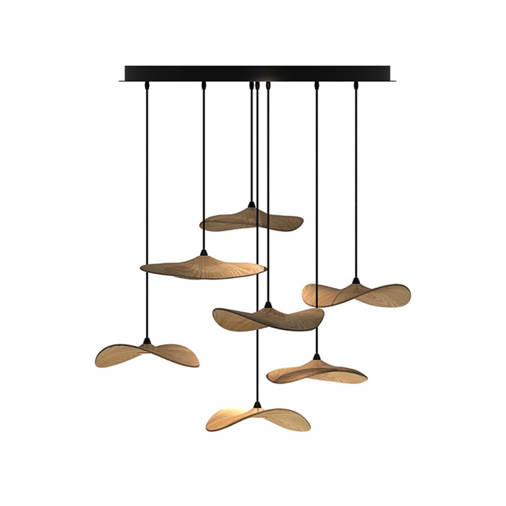 Abbott Chandelier Bois Feuille Vide Minimaliste - Neutralighting