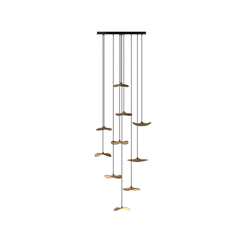 Abbott Chandelier Bois Feuille Vide Minimaliste - Neutralighting