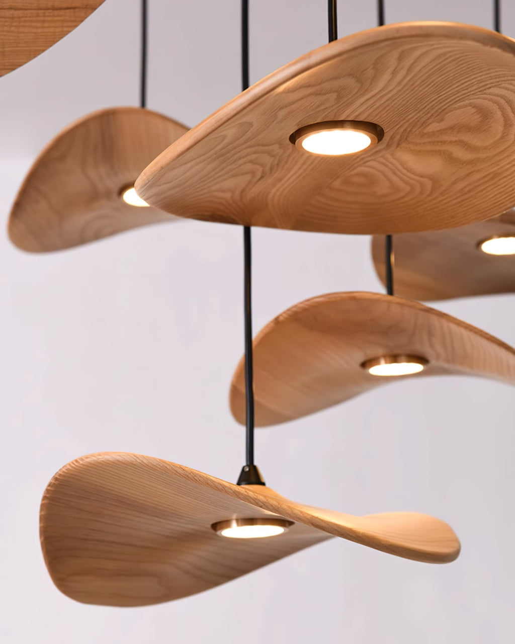 Abbott Chandelier Bois Feuille Vide Minimaliste - Neutralighting