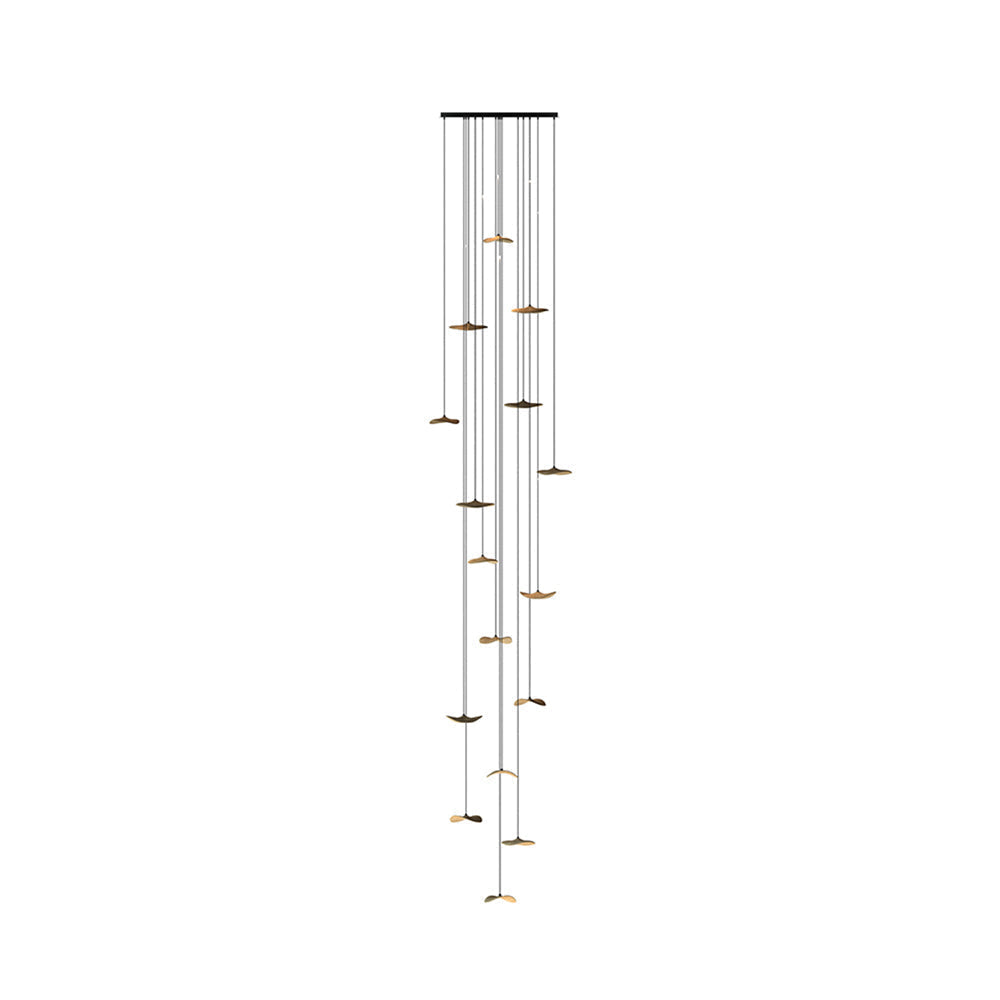 Abbott Chandelier Bois Feuille Vide Minimaliste - Neutralighting