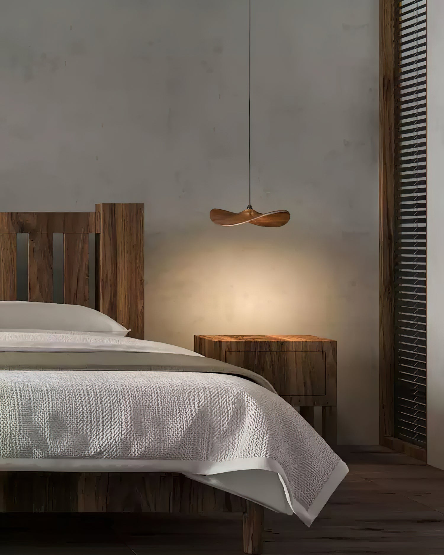 Abbott Chandelier Bois Feuille Vide Minimaliste - Neutralighting
