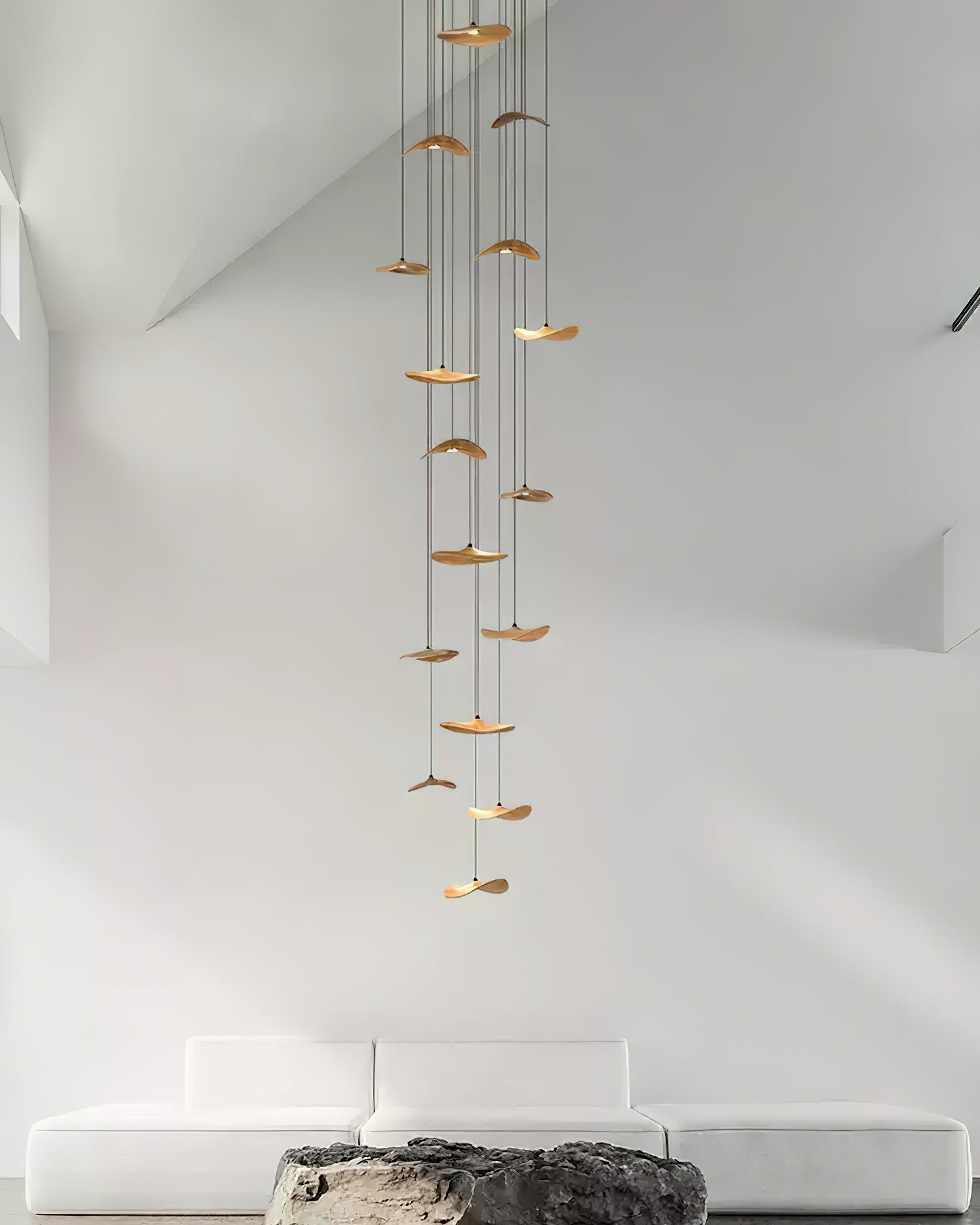 Abbott Chandelier Bois Feuille Vide Minimaliste - Neutralighting