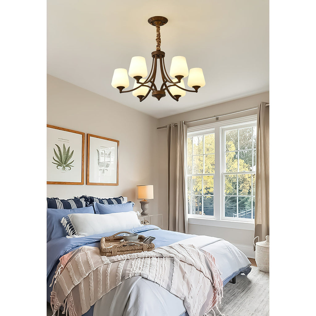 Ulrinara Chandelier Laiton Verre Luxe Postmoderne Salon - Neutralighting