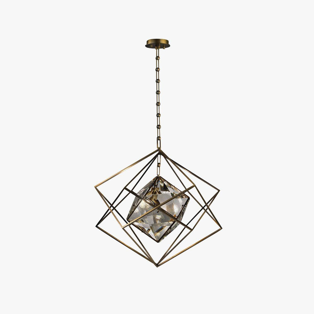 Zevira Suspension glamour en laiton et cristal - Neutralighting