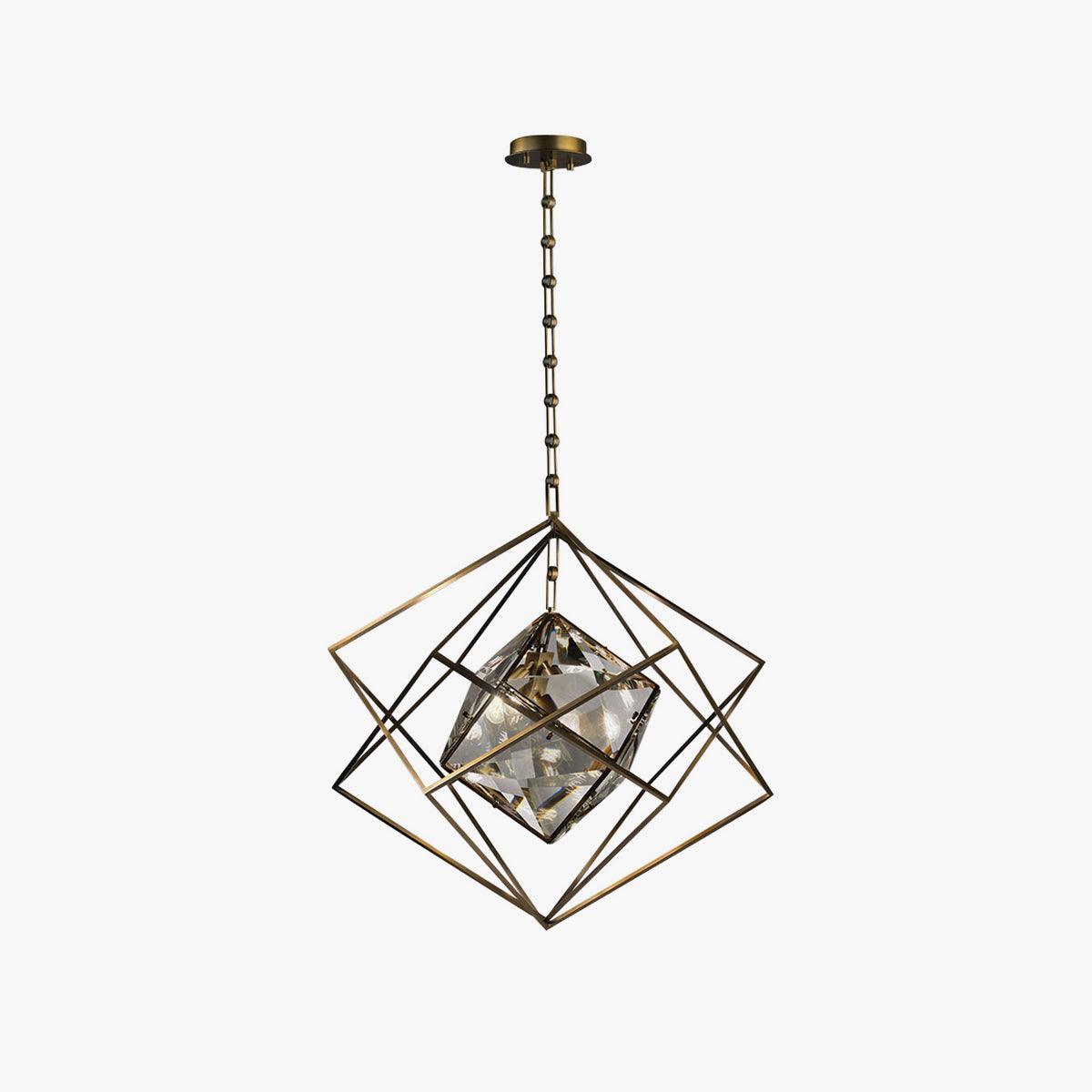 Zevira Suspension glamour en laiton et cristal - Neutralighting
