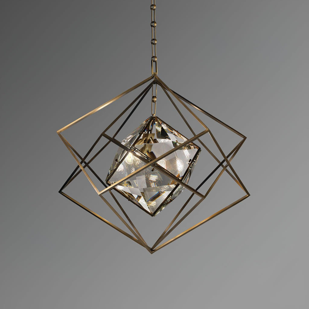 Zevira Suspension glamour en laiton et cristal - Neutralighting