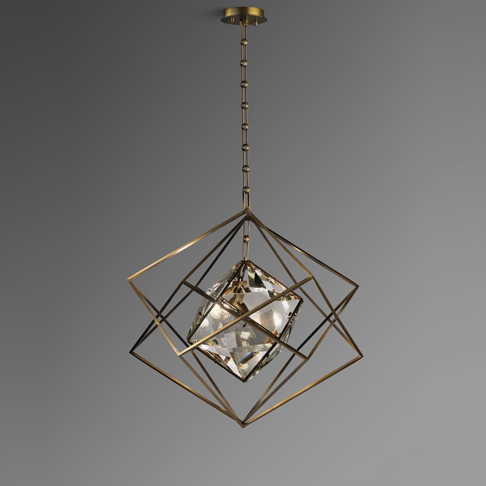 Zevira Suspension glamour en laiton et cristal - Neutralighting