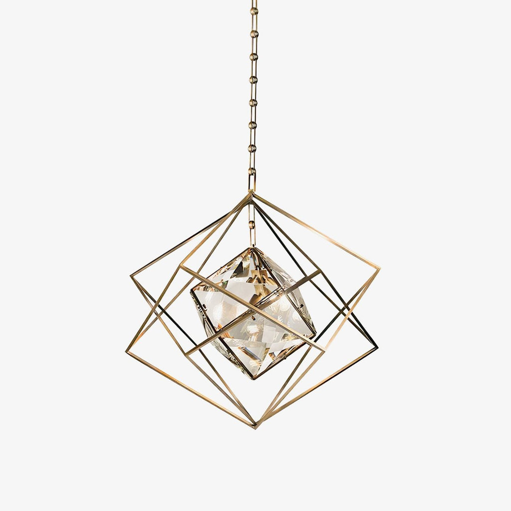 Zevira Suspension glamour en laiton et cristal - Neutralighting