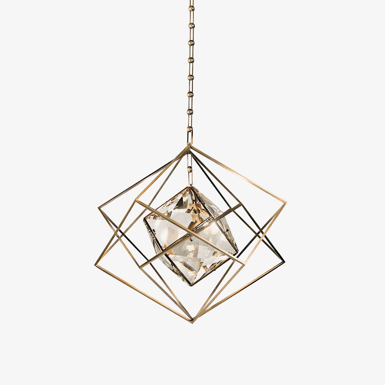 Zevira Suspension glamour en laiton et cristal - Neutralighting
