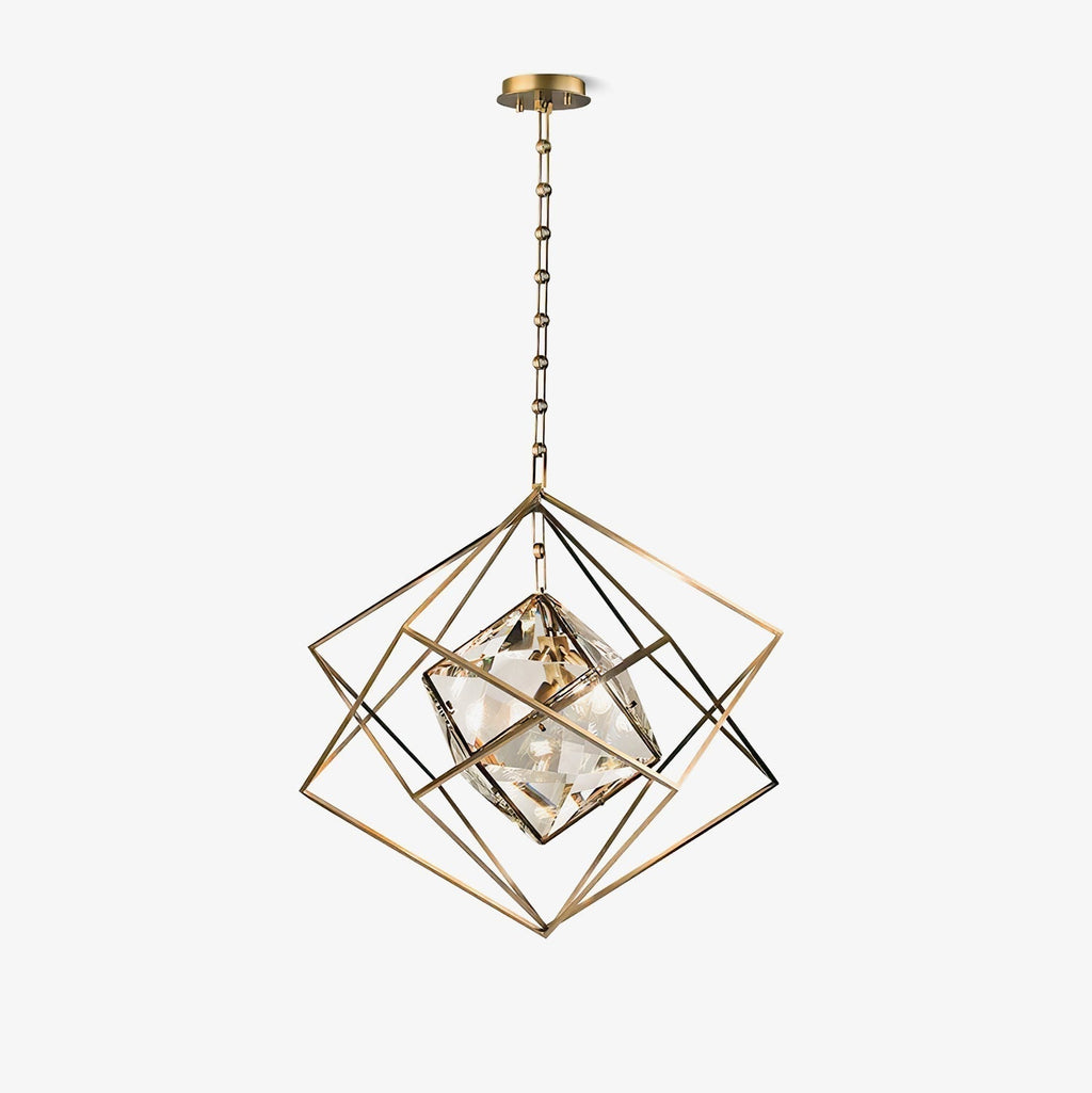 Zevira Suspension glamour en laiton et cristal - Neutralighting