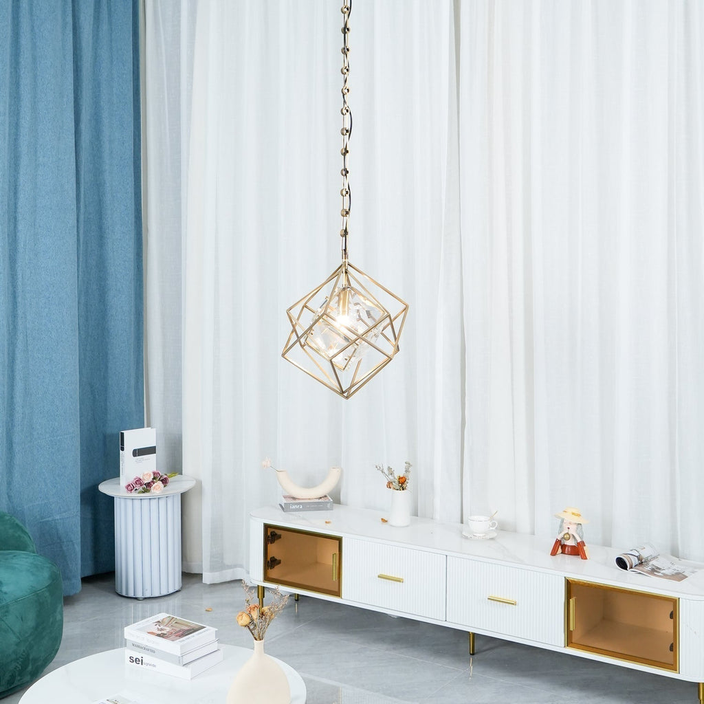 Zevira Suspension glamour en laiton et cristal - Neutralighting