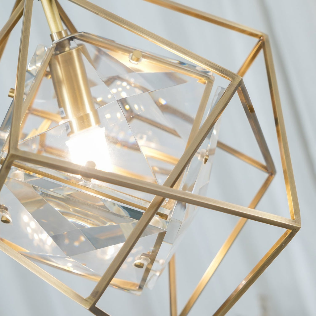Zevira Suspension glamour en laiton et cristal - Neutralighting
