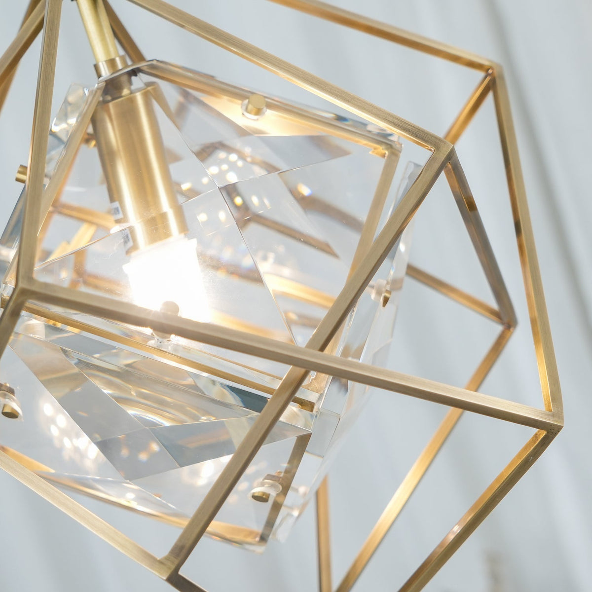 Zevira Suspension glamour en laiton et cristal - Neutralighting