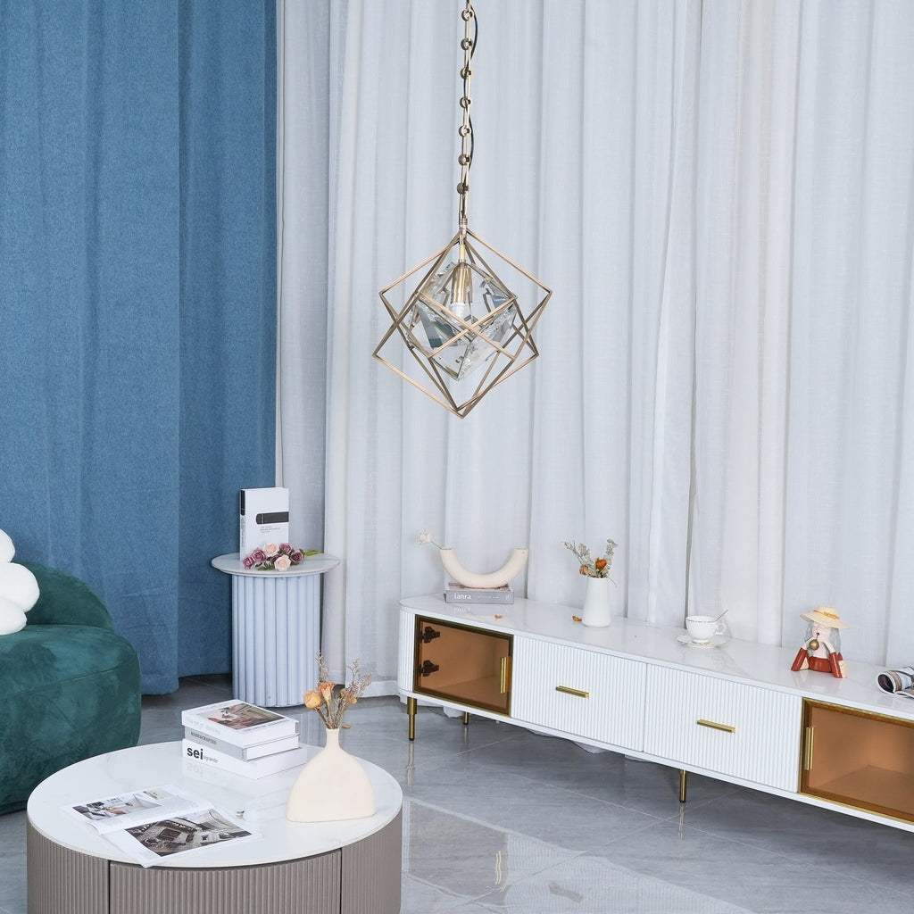 Zevira Suspension glamour en laiton et cristal - Neutralighting