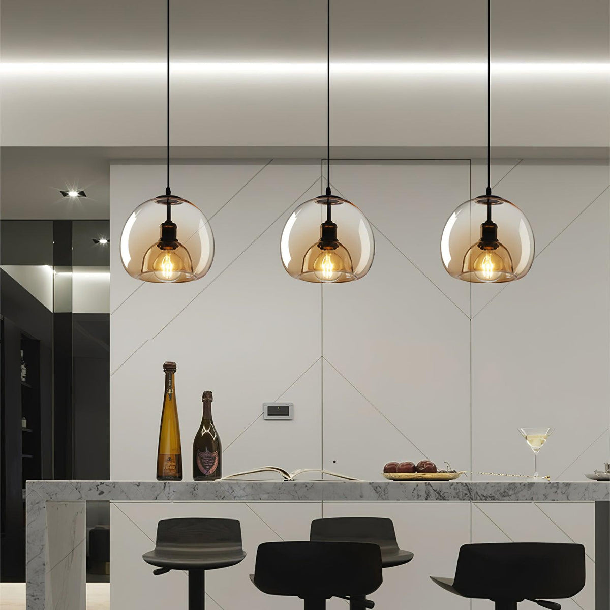 Zelirila Nordic Art Pearl Glass Pendant Lamp - Neutralighting