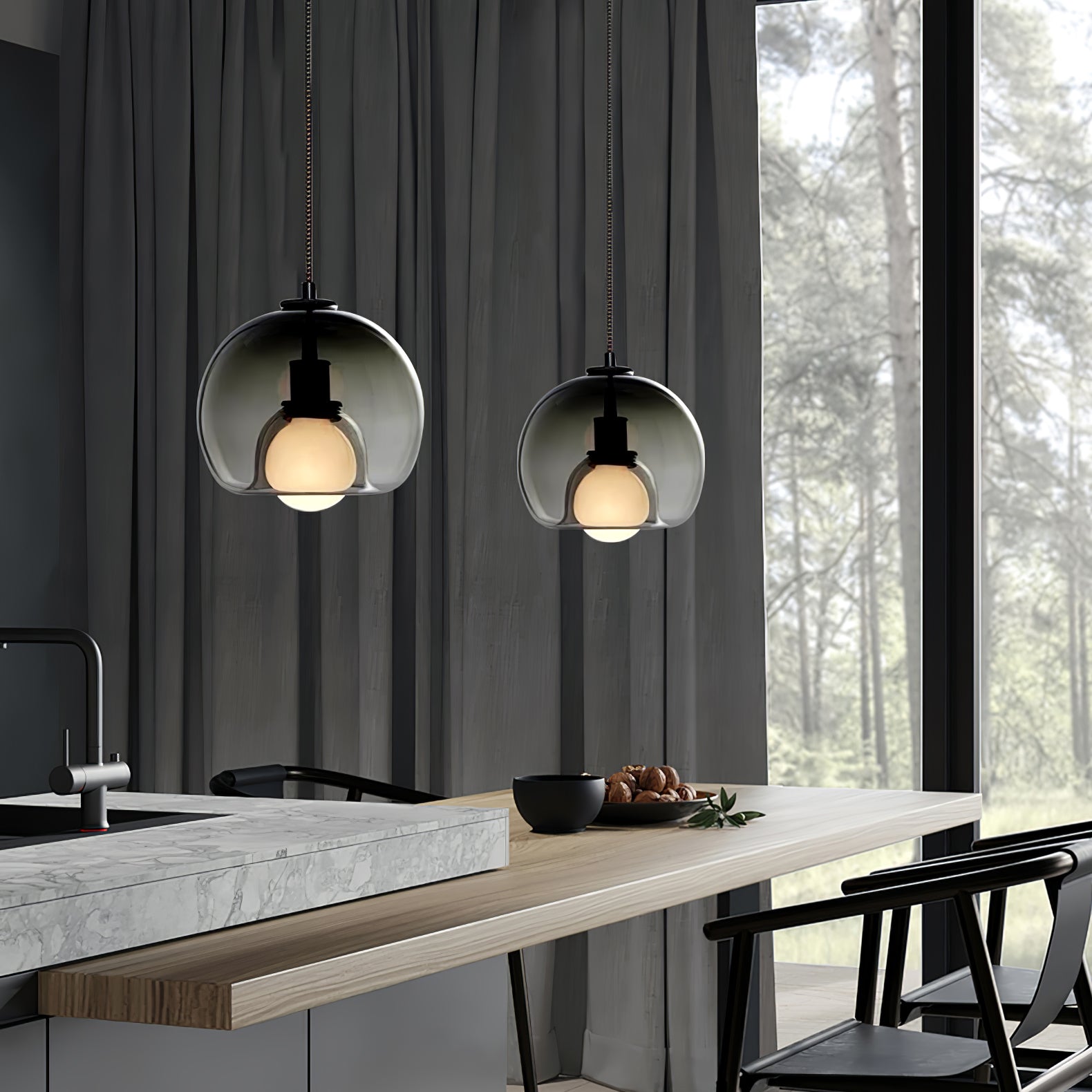 Neritha Suspension Contemporaine en Verre - Neutralighting