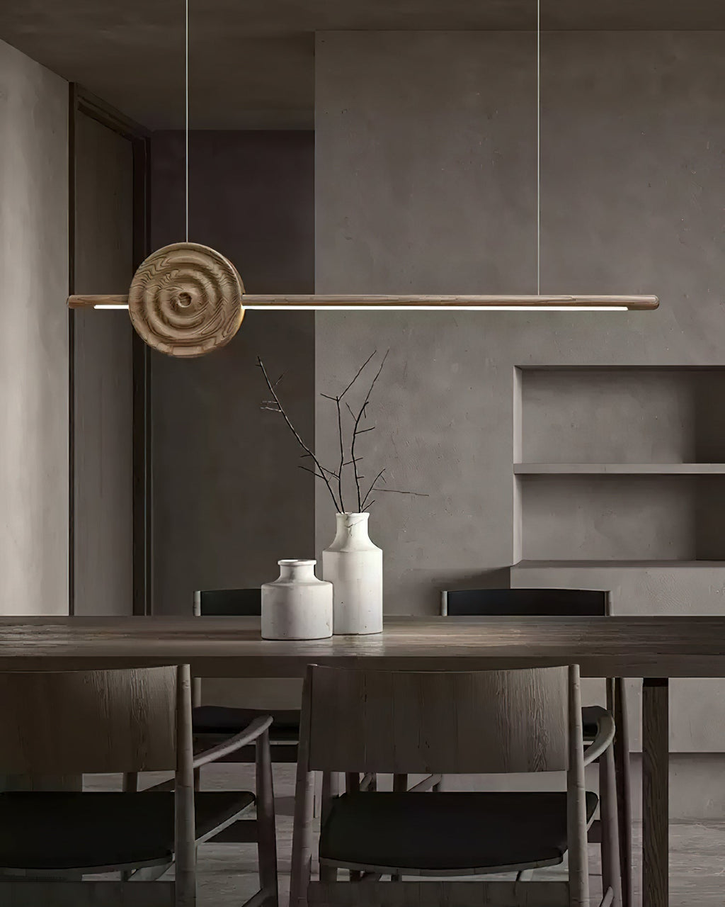 Aurora Lustre Erhu Bois - Neutralighting