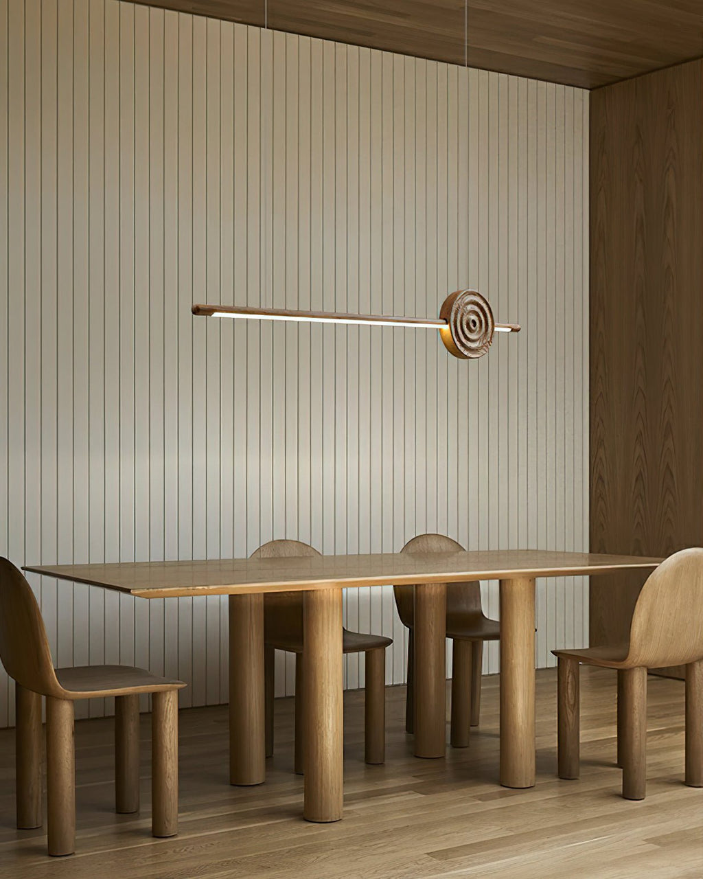 Aurora Lustre Erhu Bois - Neutralighting