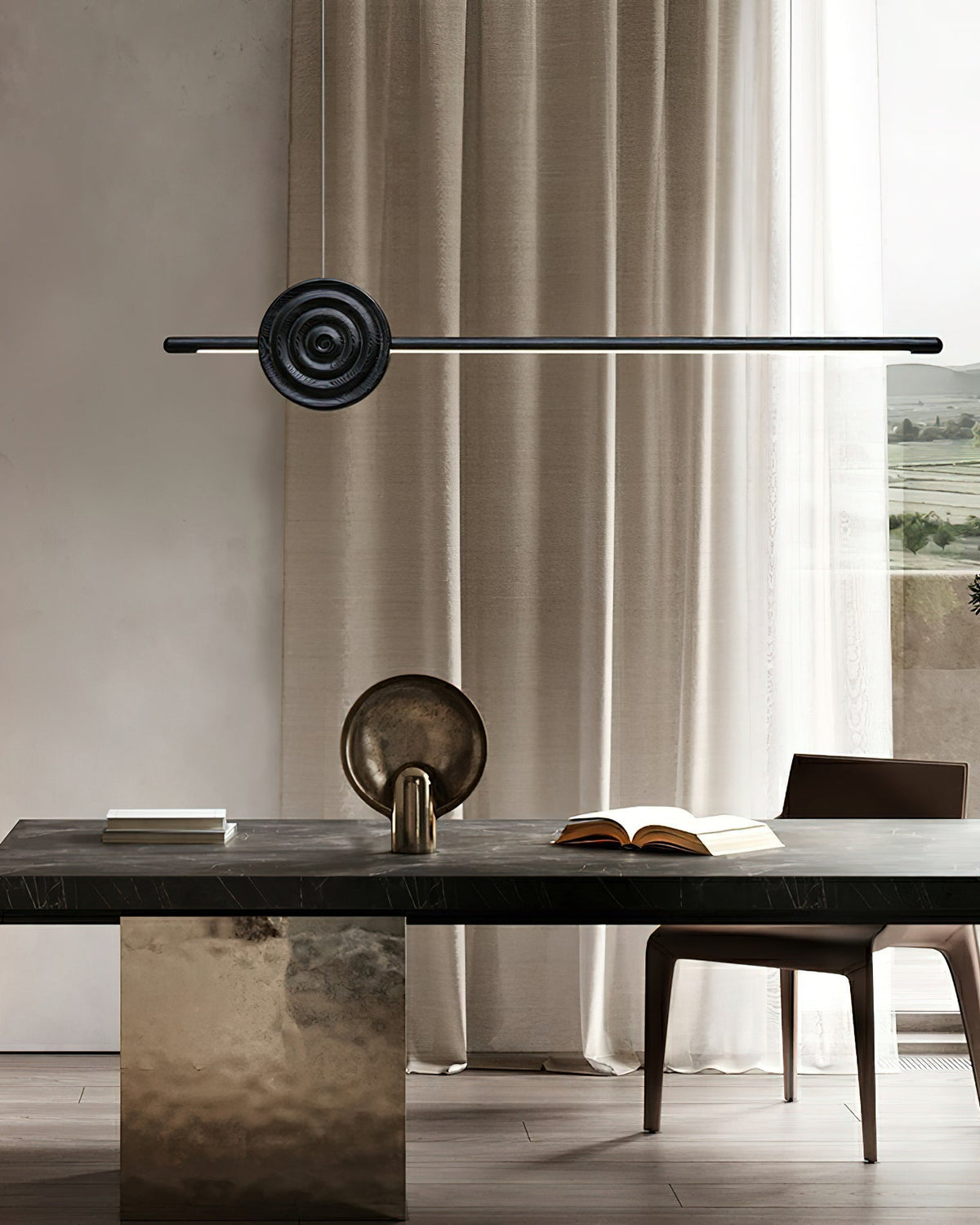 Aurora Lustre Erhu Bois - Neutralighting