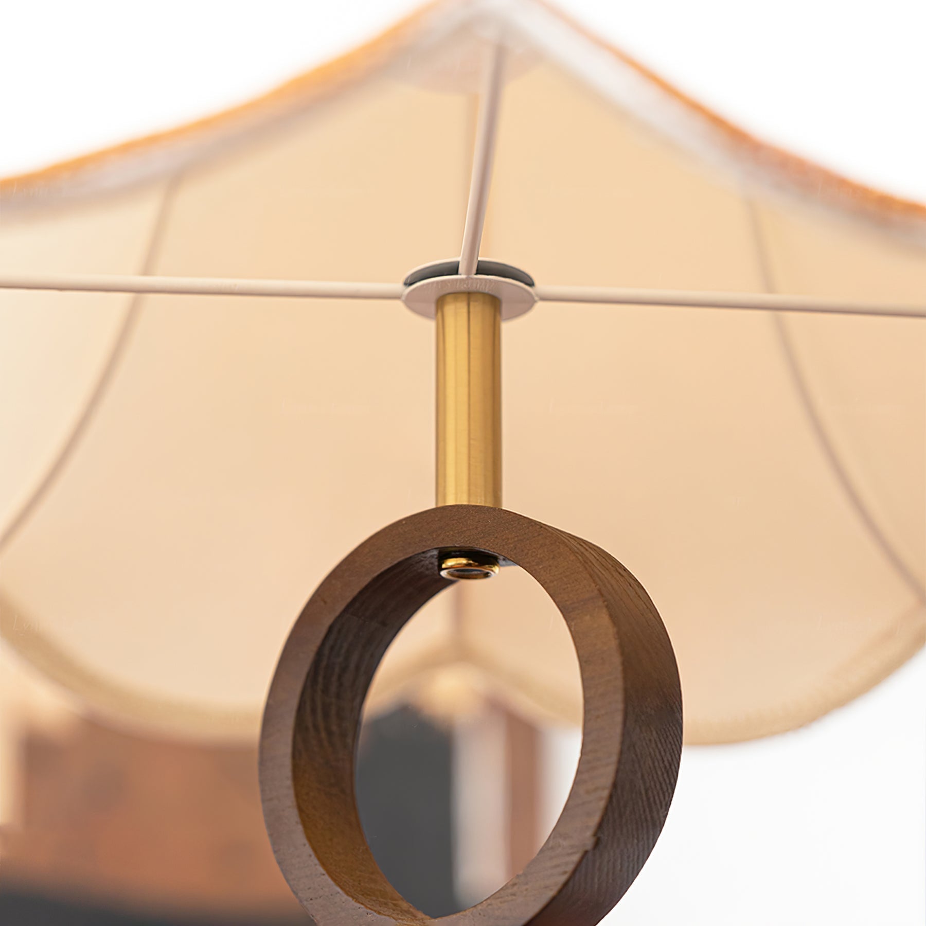Eurvaryra Classique Élégance Tissu Bois Suspension Lumière - Neutralighting