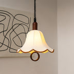 Eurvaryra Classique Élégance Tissu Bois Suspension Lumière - Neutralighting