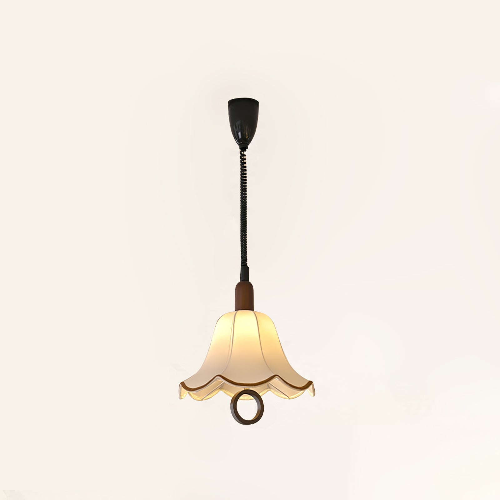 Eurvaryra Classique Élégance Tissu Bois Suspension Lumière - Neutralighting