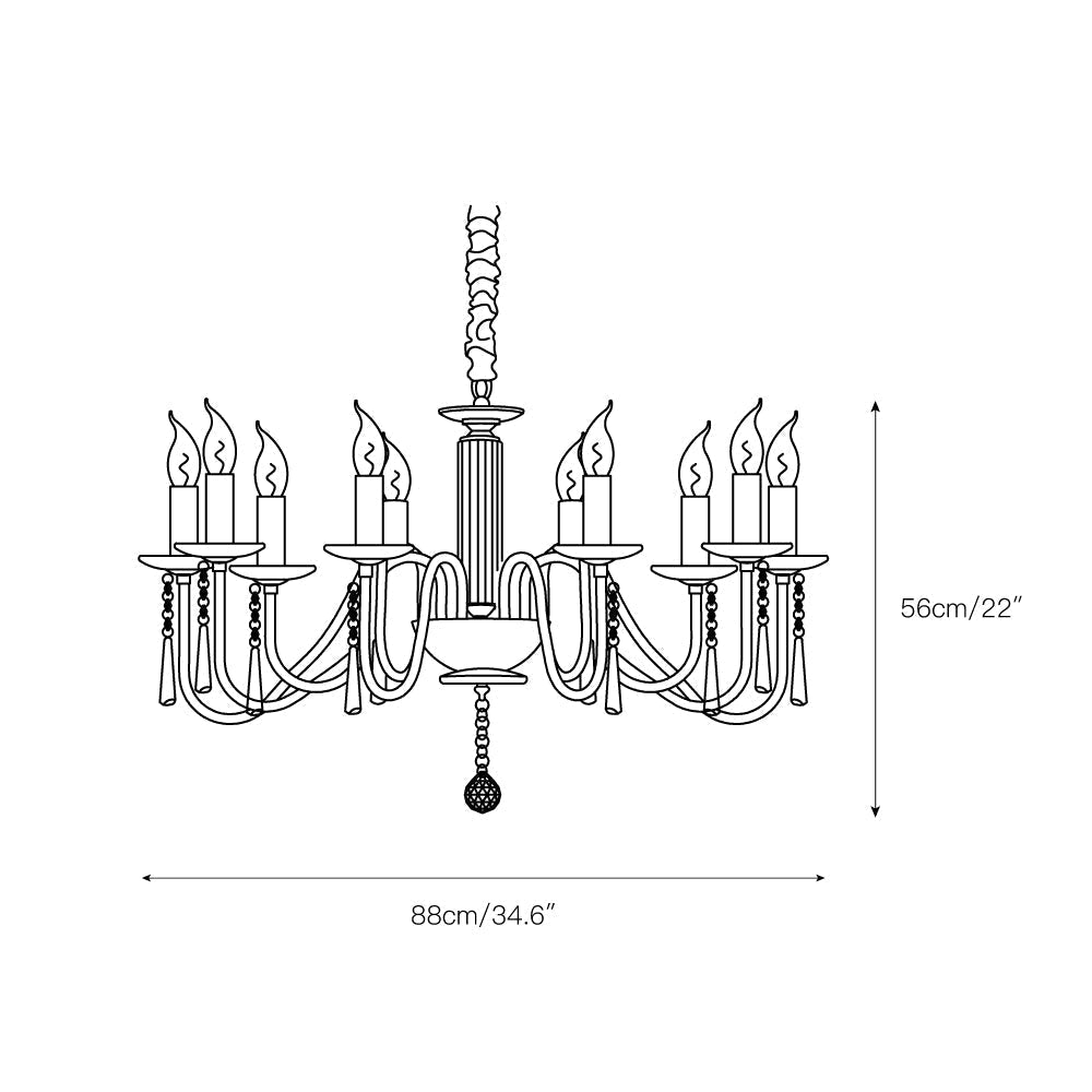 Ilphaara Chandelier Laiton Cristal Luxe Postmoderne Salon - Neutralighting