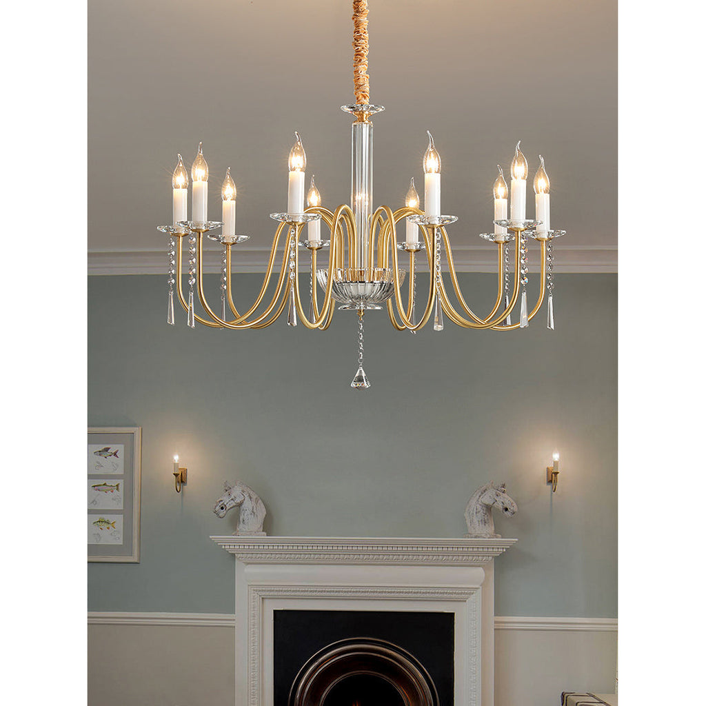 Ilphaara Chandelier Laiton Cristal Luxe Postmoderne Salon - Neutralighting