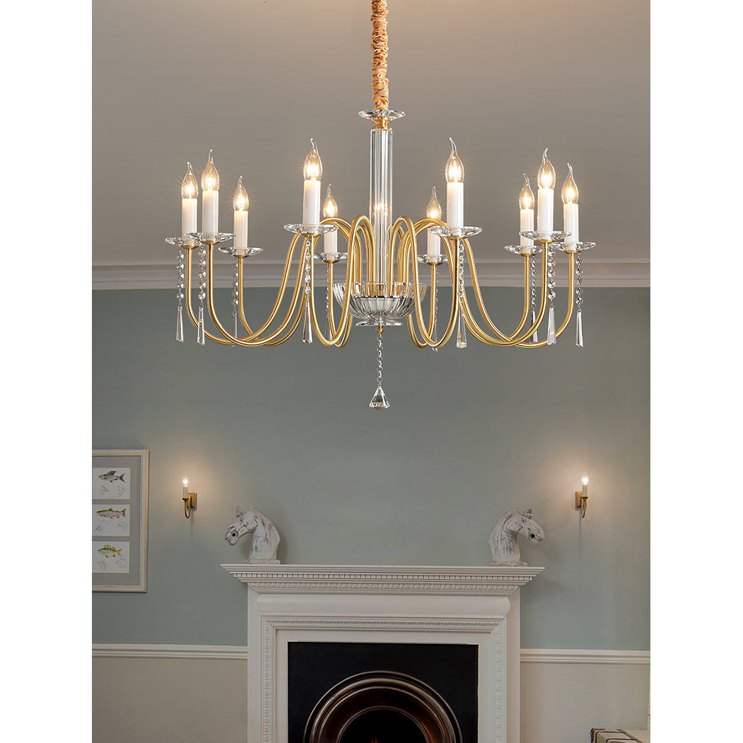 Ilphaara Chandelier Laiton Cristal Luxe Postmoderne Salon - Neutralighting