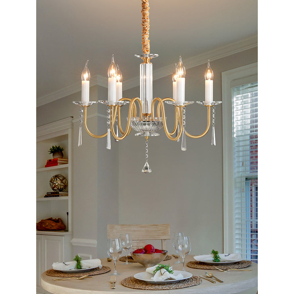 Ilphaara Chandelier Laiton Cristal Luxe Postmoderne Salon - Neutralighting