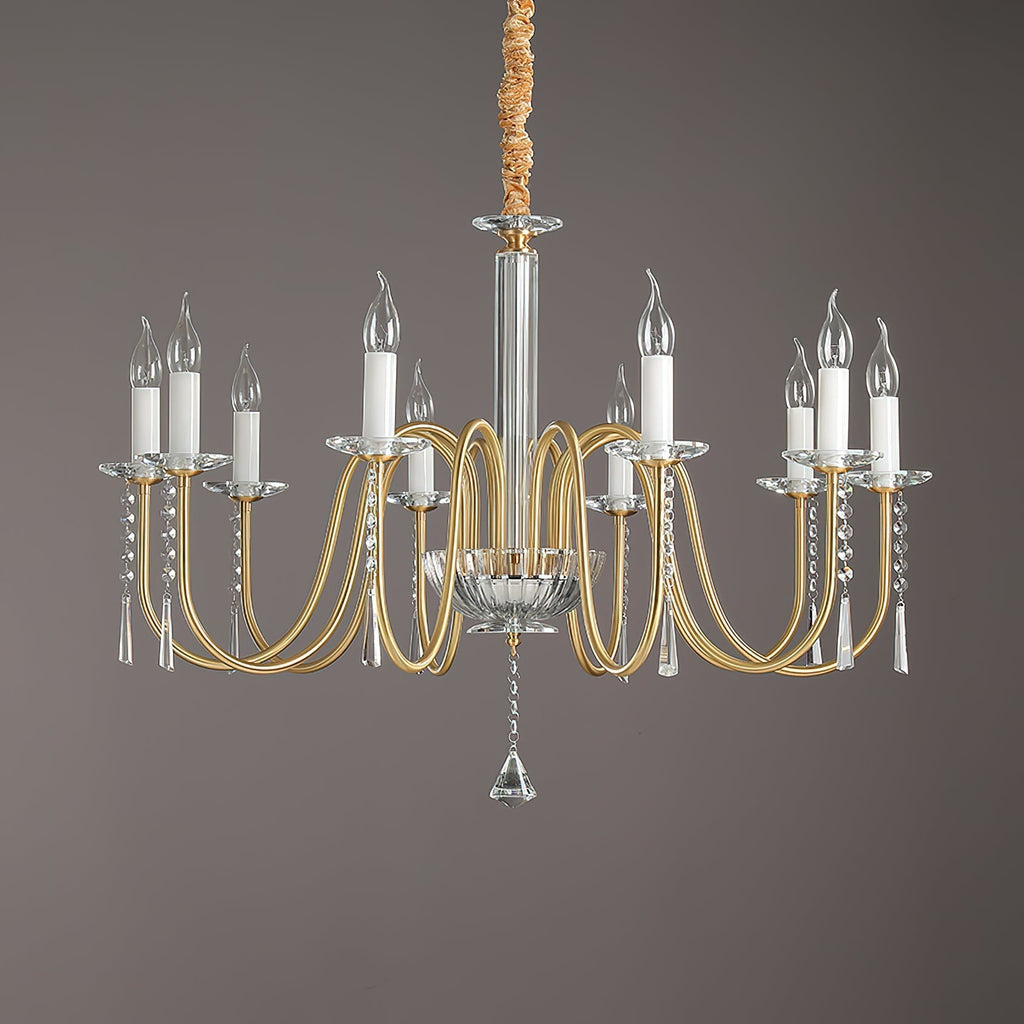 Ilphaara Chandelier Laiton Cristal Luxe Postmoderne Salon - Neutralighting