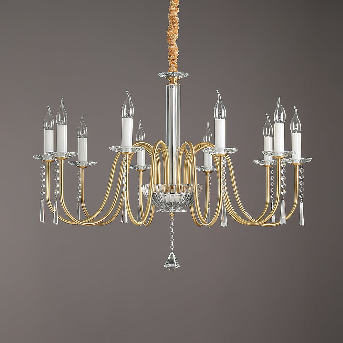 Ilphaara Chandelier Laiton Cristal Luxe Postmoderne Salon - Neutralighting