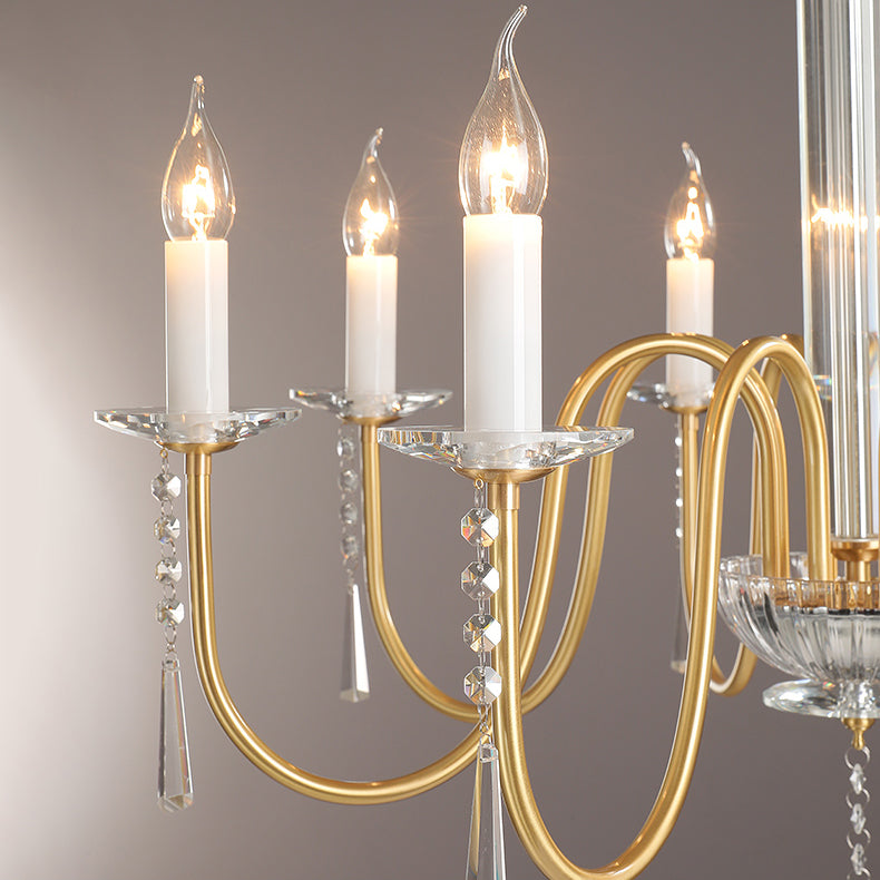 Ilphaara Chandelier Laiton Cristal Luxe Postmoderne Salon - Neutralighting