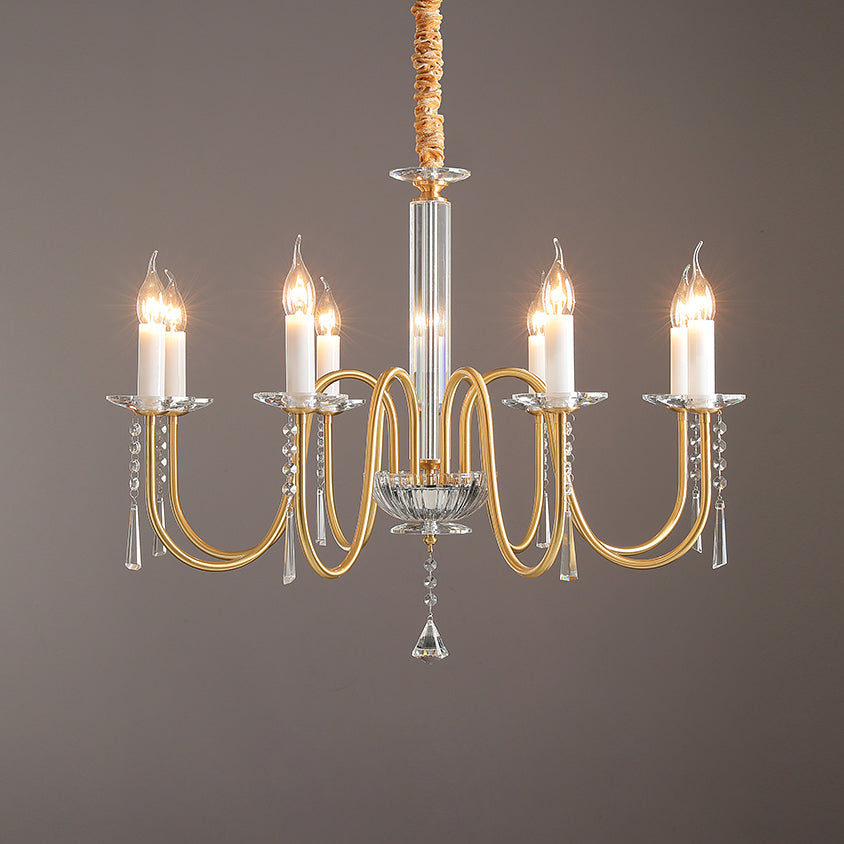 Ilphaara Chandelier Laiton Cristal Luxe Postmoderne Salon - Neutralighting