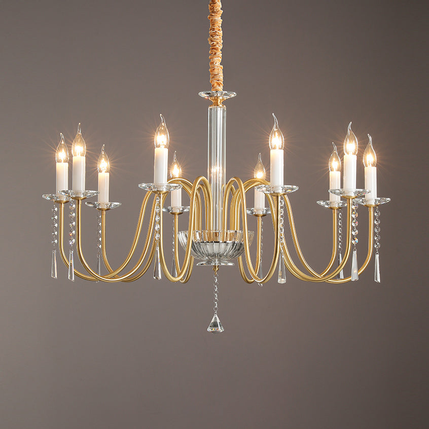 Ilphaara Chandelier Laiton Cristal Luxe Postmoderne Salon - Neutralighting