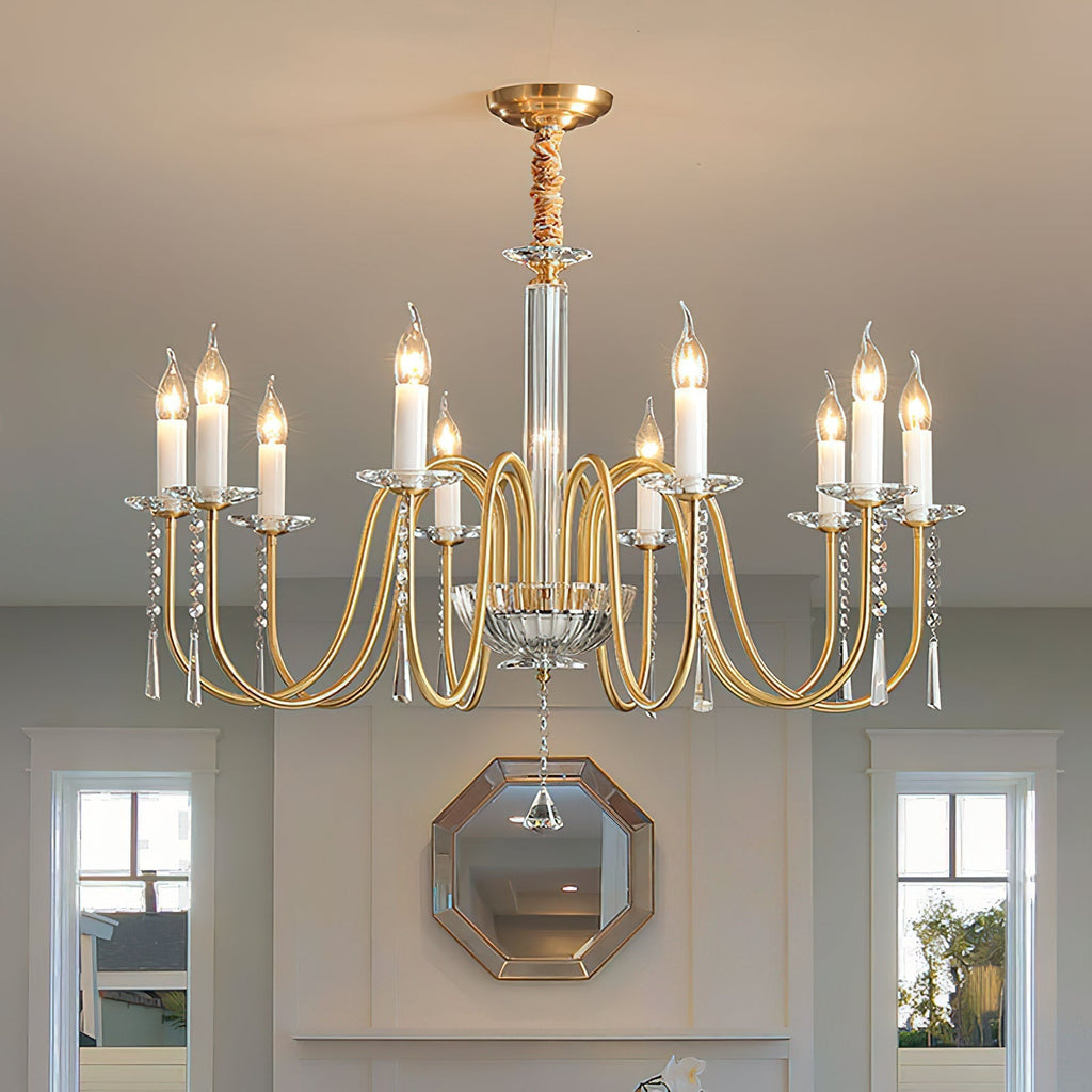 Ilphaara Chandelier Laiton Cristal Luxe Postmoderne Salon - Neutralighting