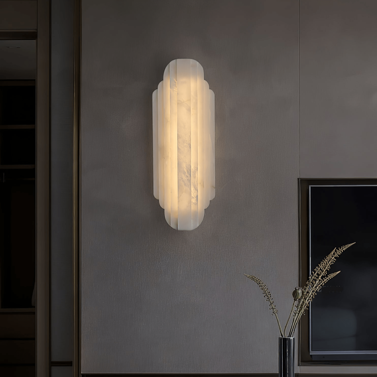Avthaaris Applique Murale Albâtre Art Déco - Neutralighting