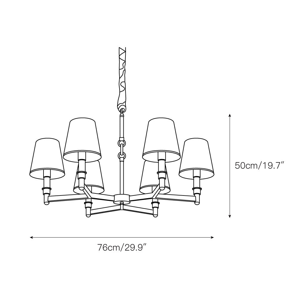Vadoryra Chandelier Laiton Tissu Luxe Postmoderne Salon - Neutralighting