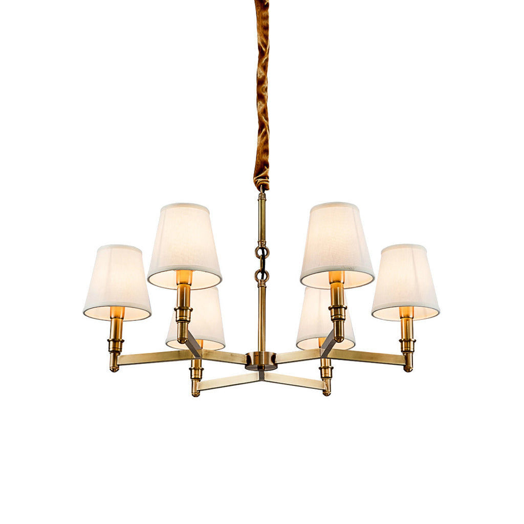 Vadoryra Chandelier Laiton Tissu Luxe Postmoderne Salon - Neutralighting