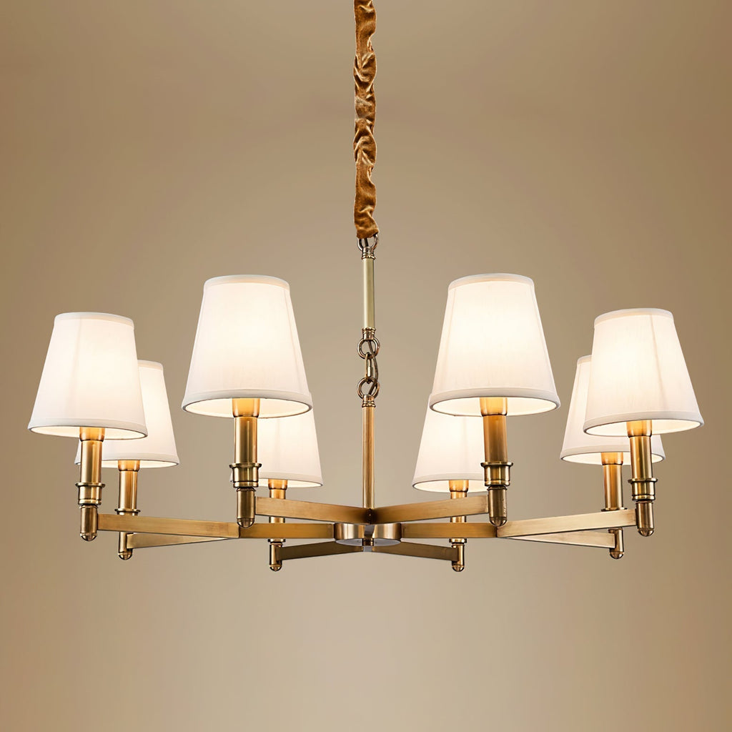 Vadoryra Chandelier Laiton Tissu Luxe Postmoderne Salon - Neutralighting