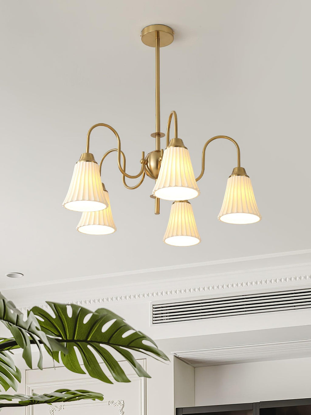 Lustra Lustre Moderne Céramique Plissée - Neutralighting