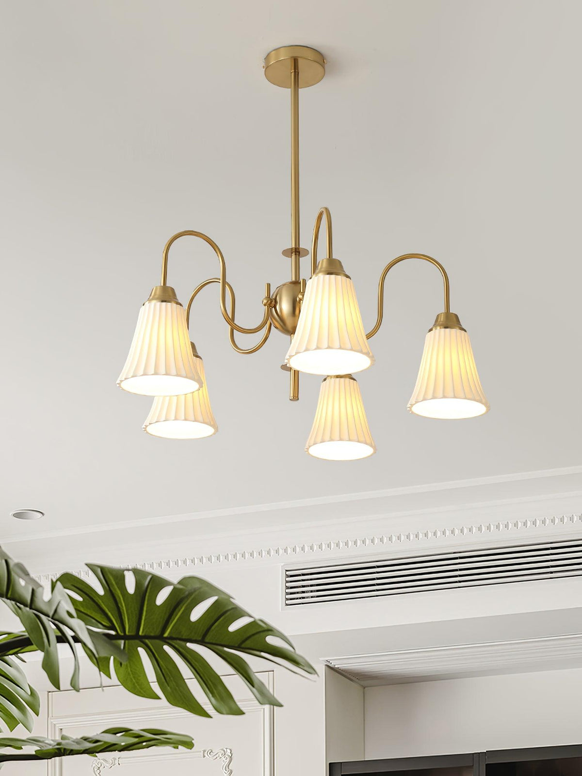 Lustra Lustre Moderne Céramique Plissée - Neutralighting