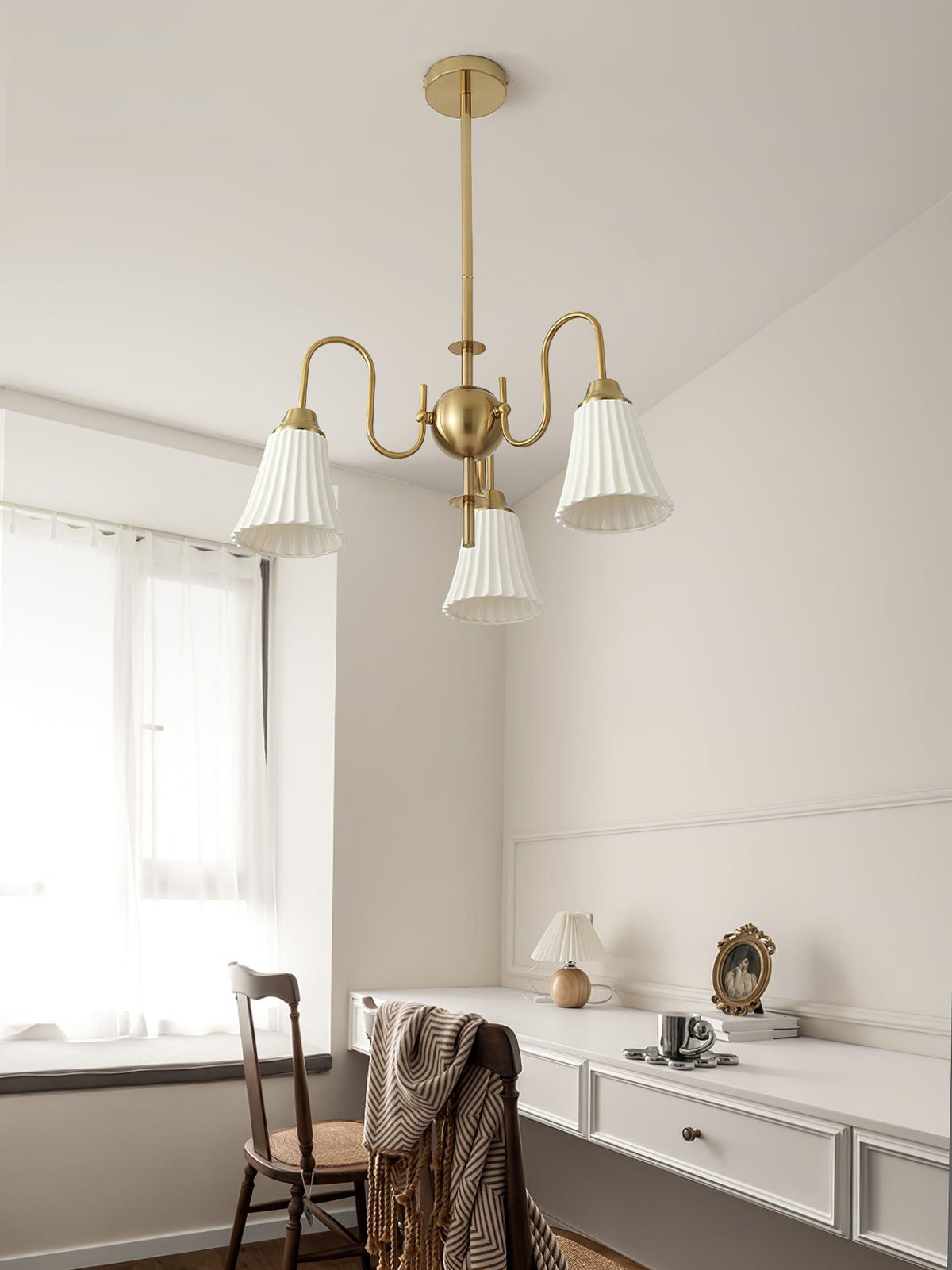 Lustra Lustre Moderne Céramique Plissée - Neutralighting
