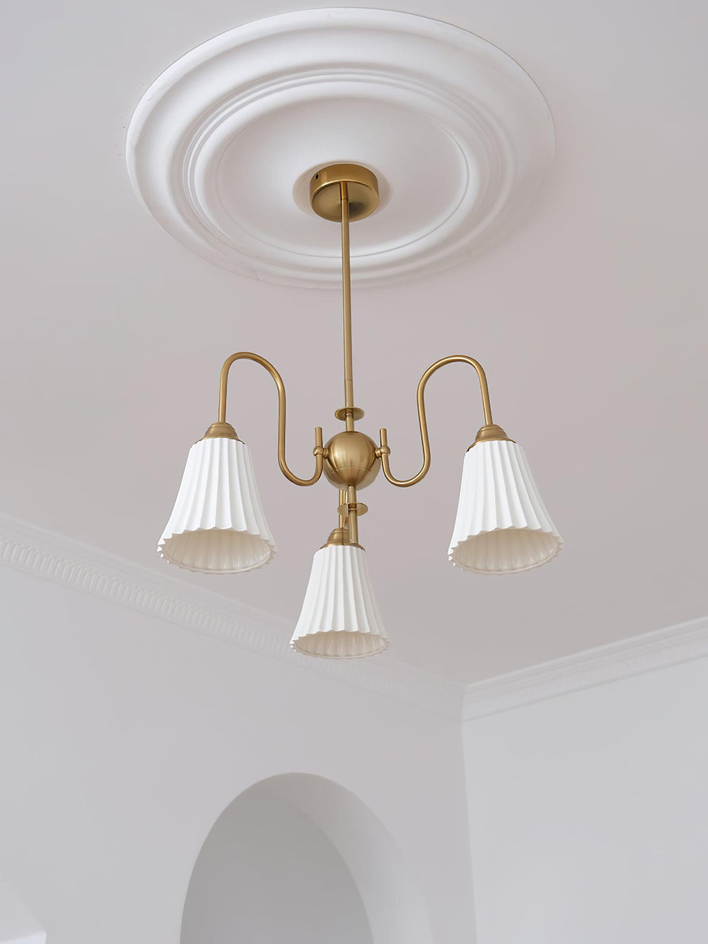 Lustra Lustre Moderne Céramique Plissée - Neutralighting