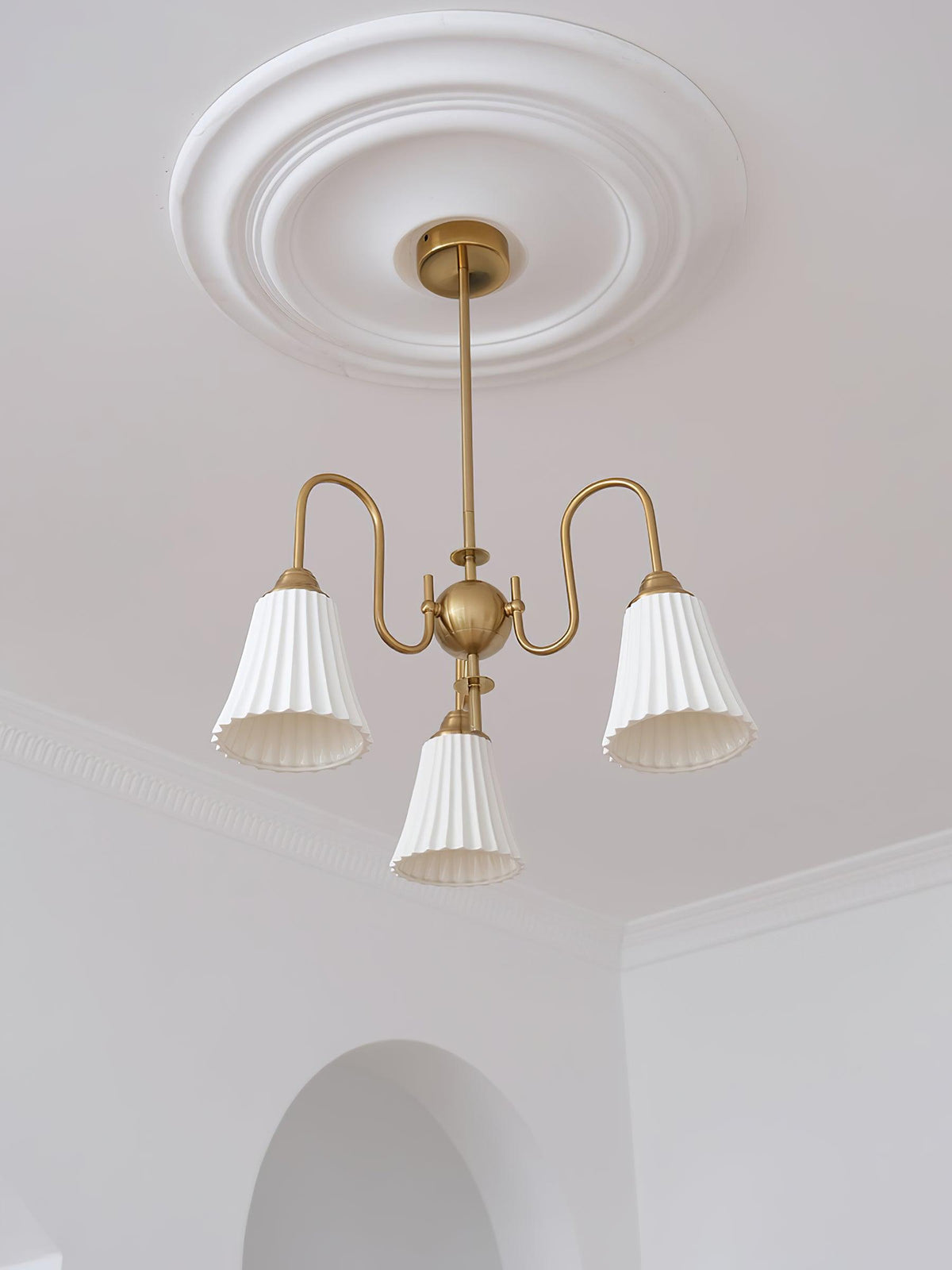 Lustra Lustre Moderne Céramique Plissée - Neutralighting