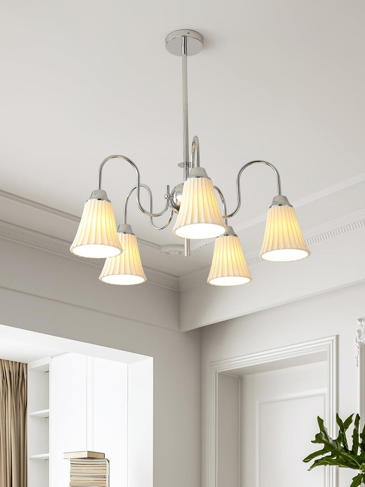 Lustra Lustre Moderne Céramique Plissée - Neutralighting