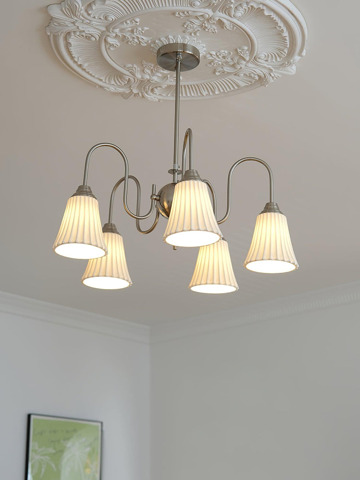 Lustra Lustre Moderne Céramique Plissée - Neutralighting